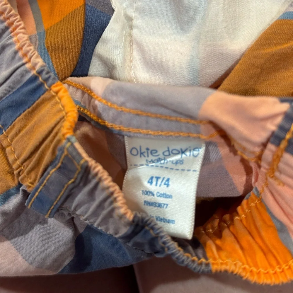 Okie Dokie Orange and Blue Flat Front Shorts​